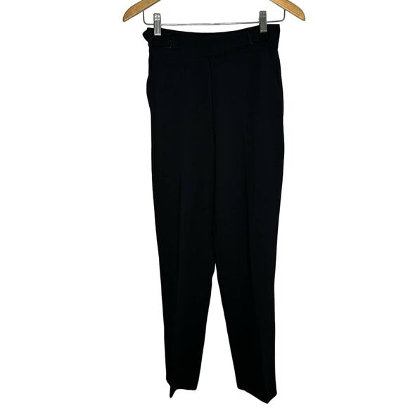 Wilfred Anna Highw Waist Belted Straight Leg Pants Trouser Black Sz. 0 - Picture 2 of 12